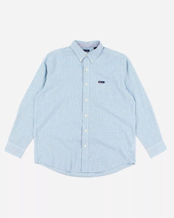 00s Chaps Check Blue Shirt - L