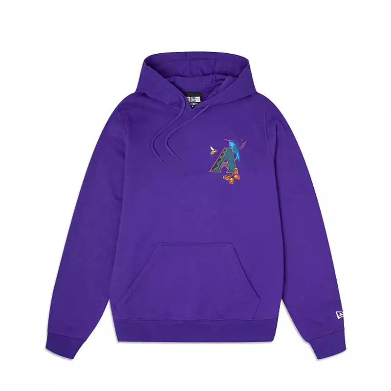 [13090814] Arizona Diamondbacks Blooming Purple Mens Pullover Hoodie