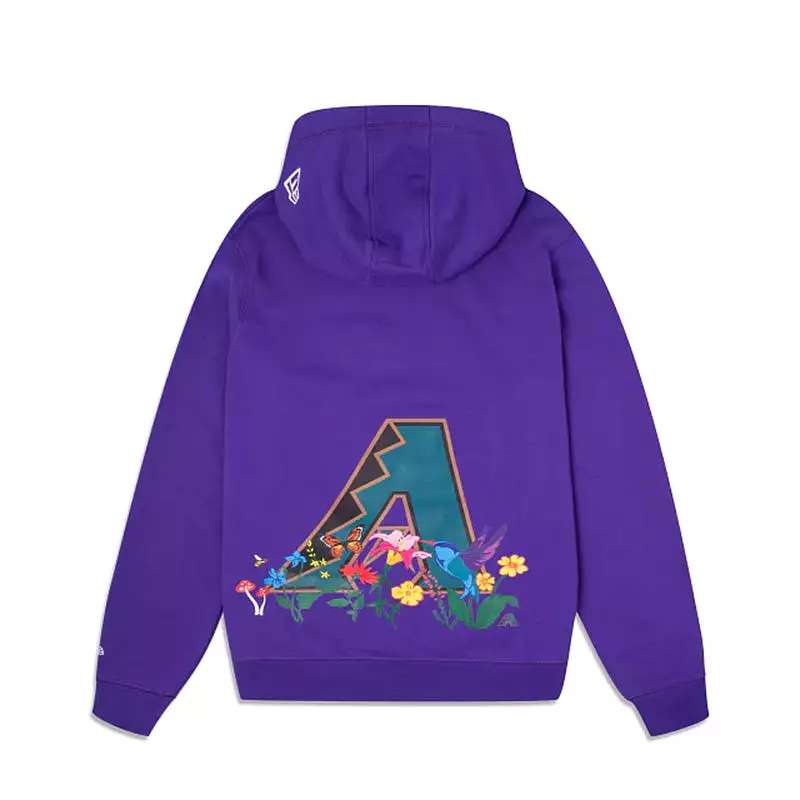 [13090814] Arizona Diamondbacks Blooming Purple Mens Pullover Hoodie