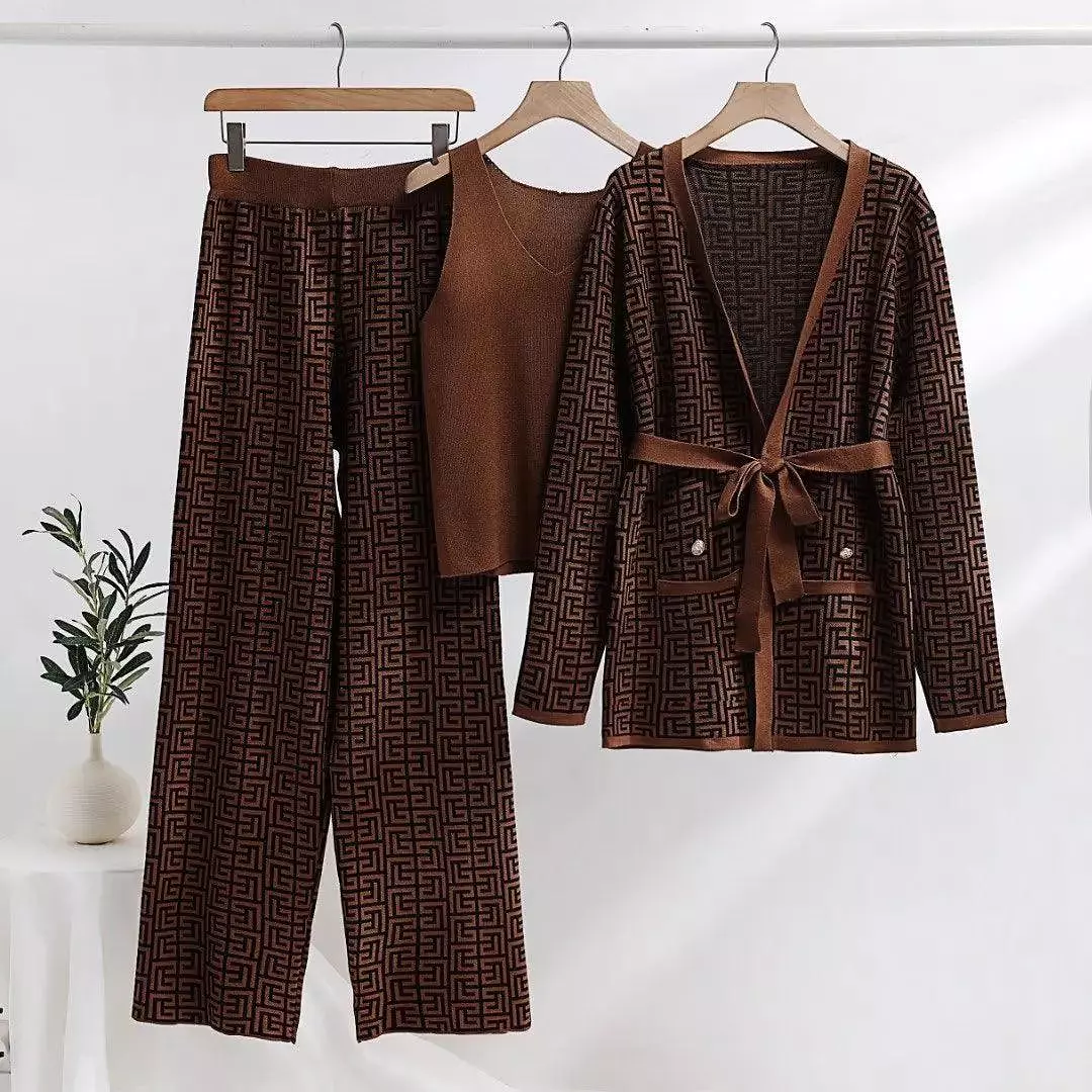 3 Piece Cardigan Sweater Set