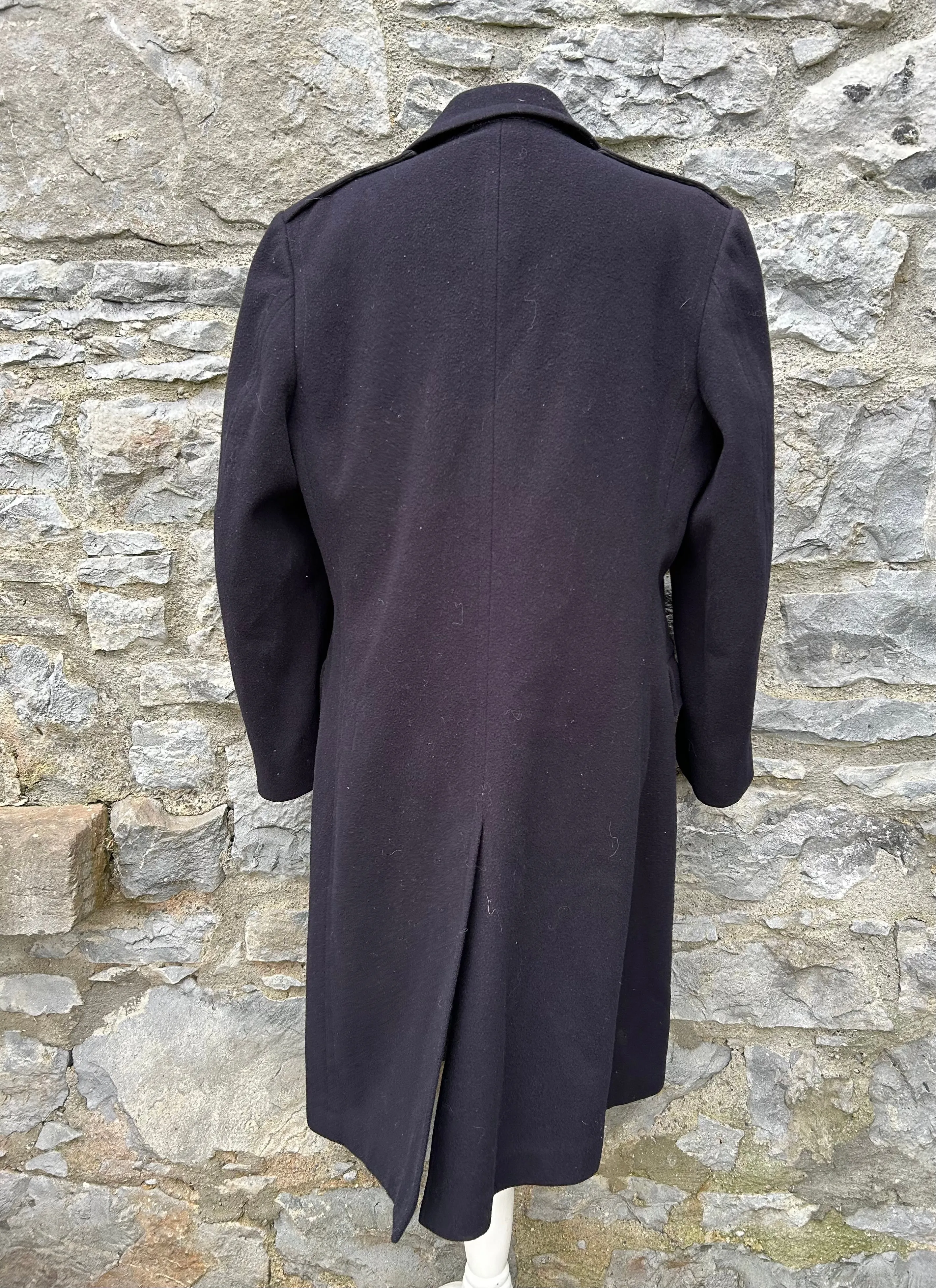 90s navy woolly coat S/M