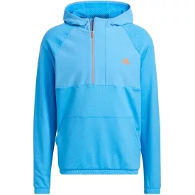 Adidas Fleece Anorak Half-Zip Pullover - Blue