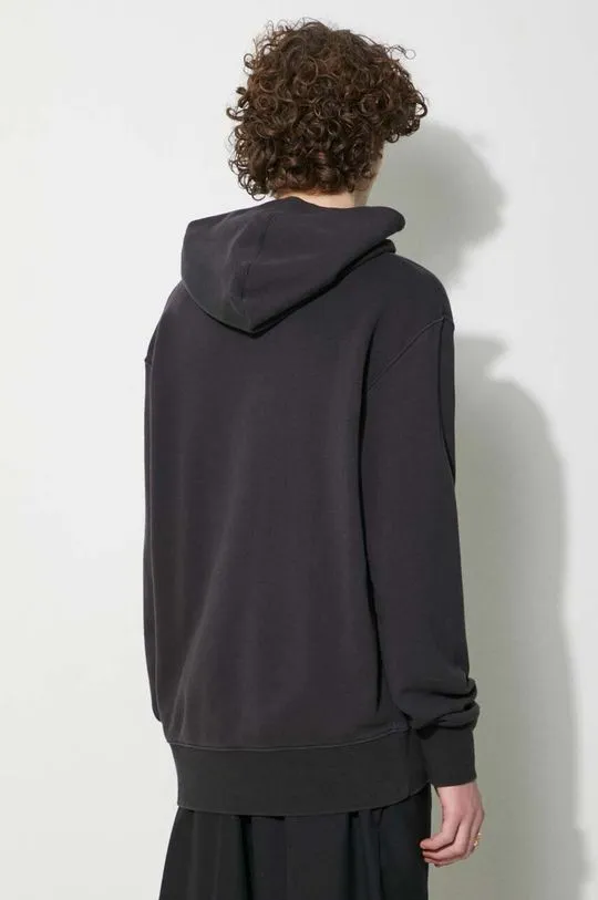 adidas Originals cotton sweatshirt Trefoil Hoodie men's black color IU2373