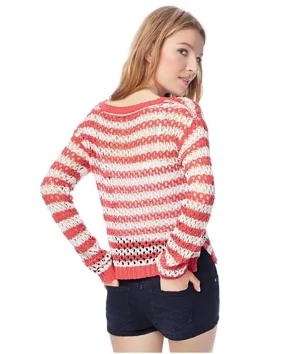 Aeropostale Womens Crochet Knit Sweater, TW1