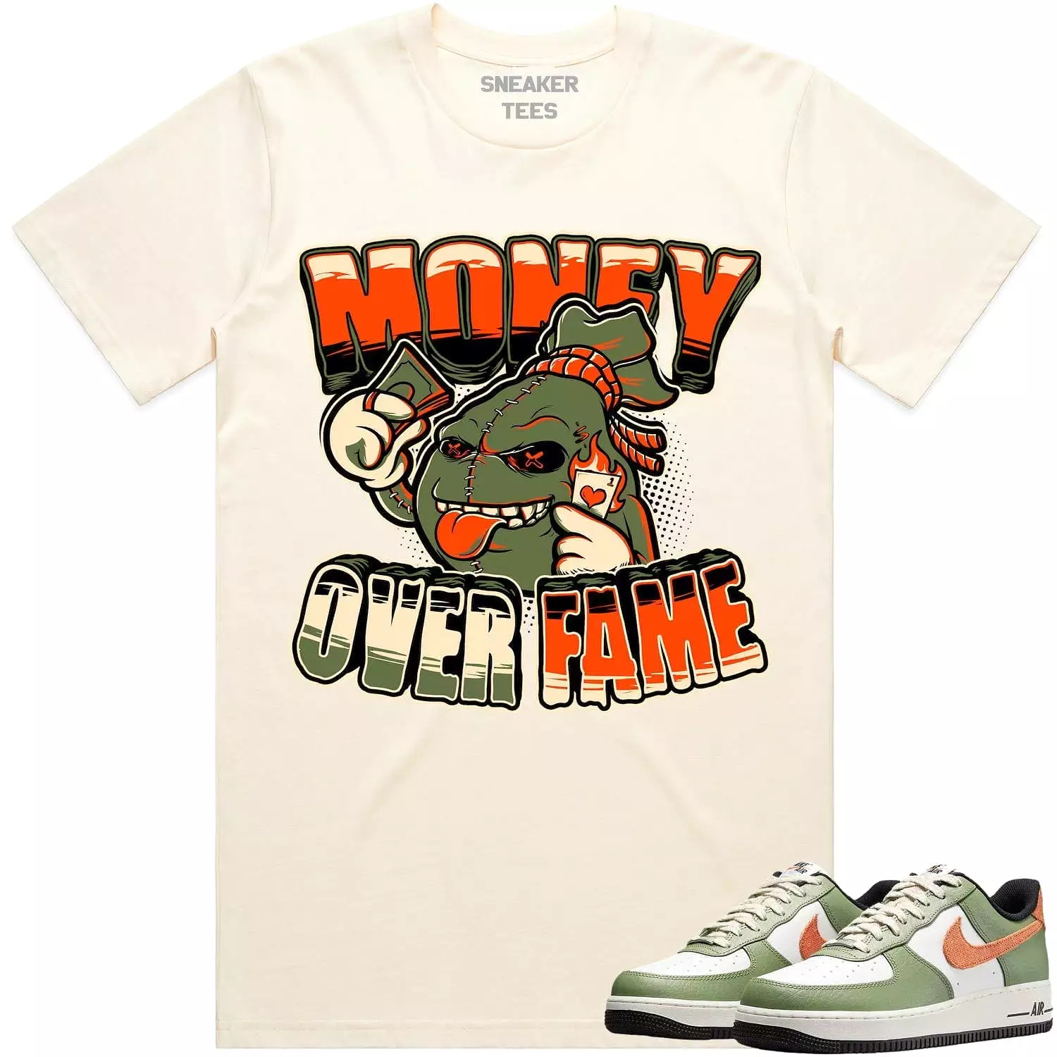 Air Force 1 Oil Green Shirt to Match - CELADON MOF