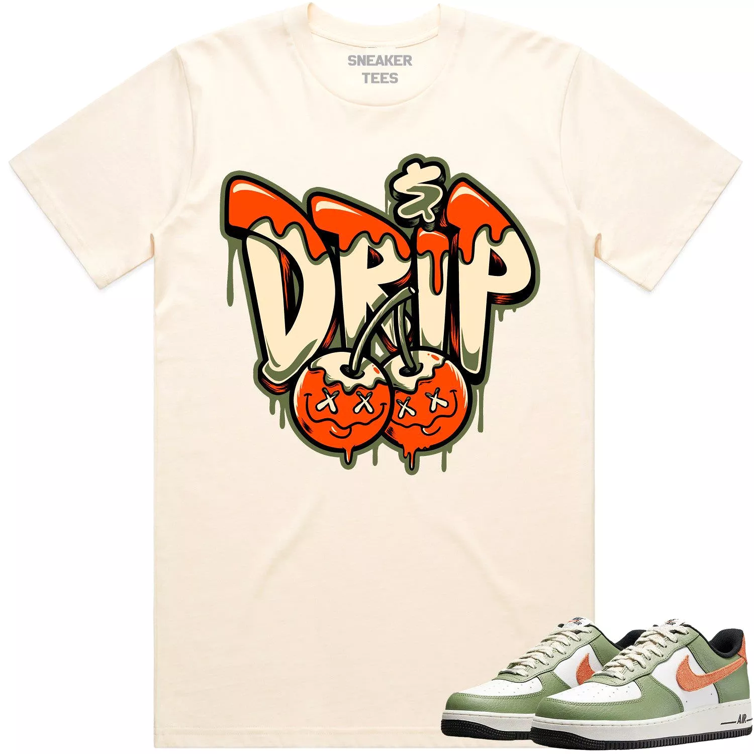 Air Force 1 Oil Green Shirt to Match - CELADON MONEY DRIP