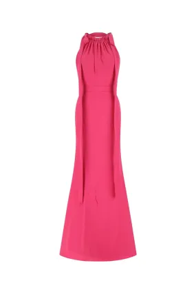 Alexander McQueen Sleeveless Long Drawstring-Neck Dress