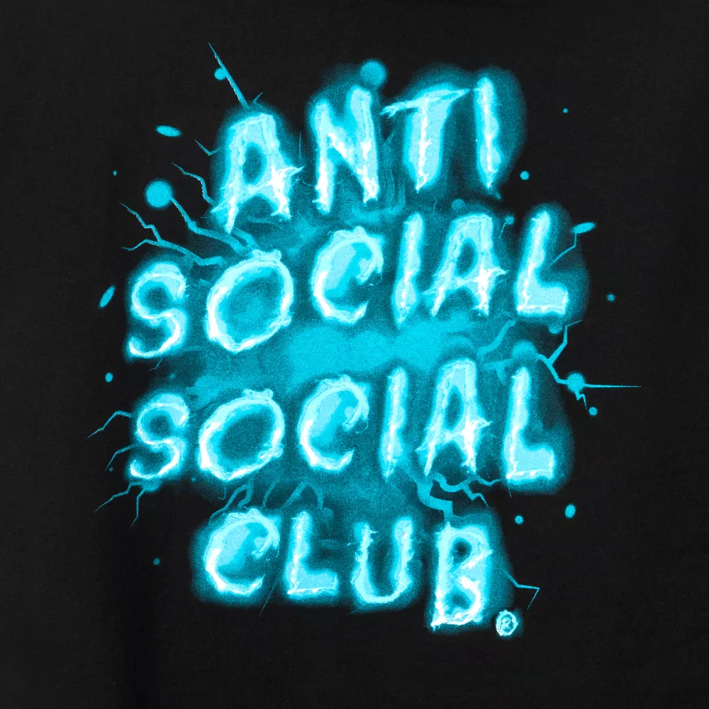 Anti Social Social Club Blue Splash Black Hoodie