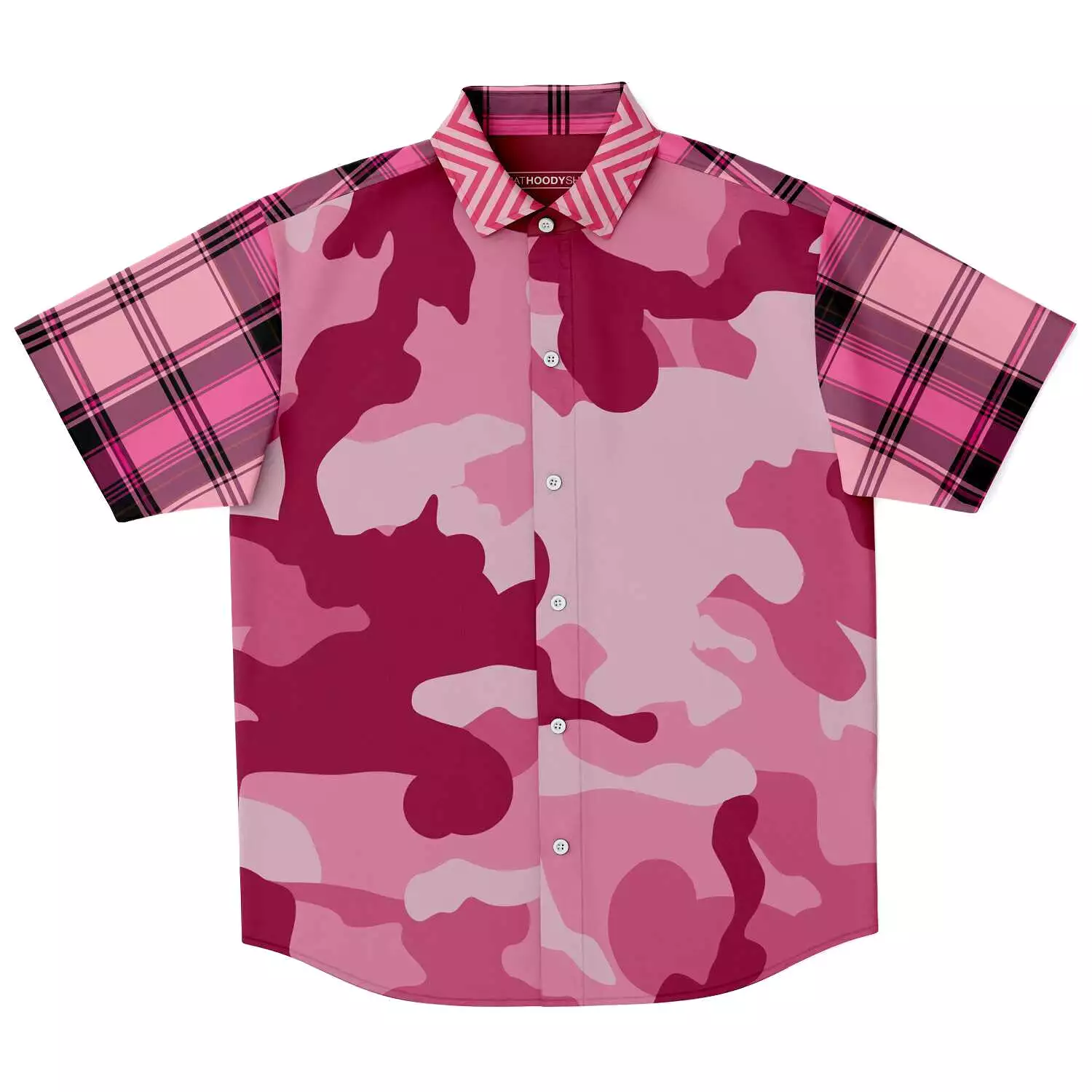 Art of War Short Sleeve Camo Button Down Shirt