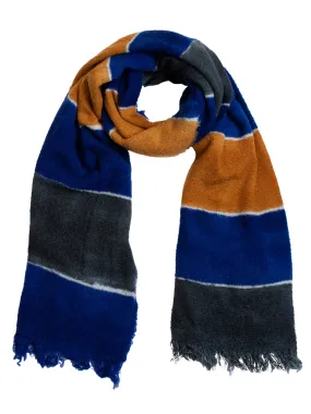 Artist Scarf Mustard / Blue / Grey 