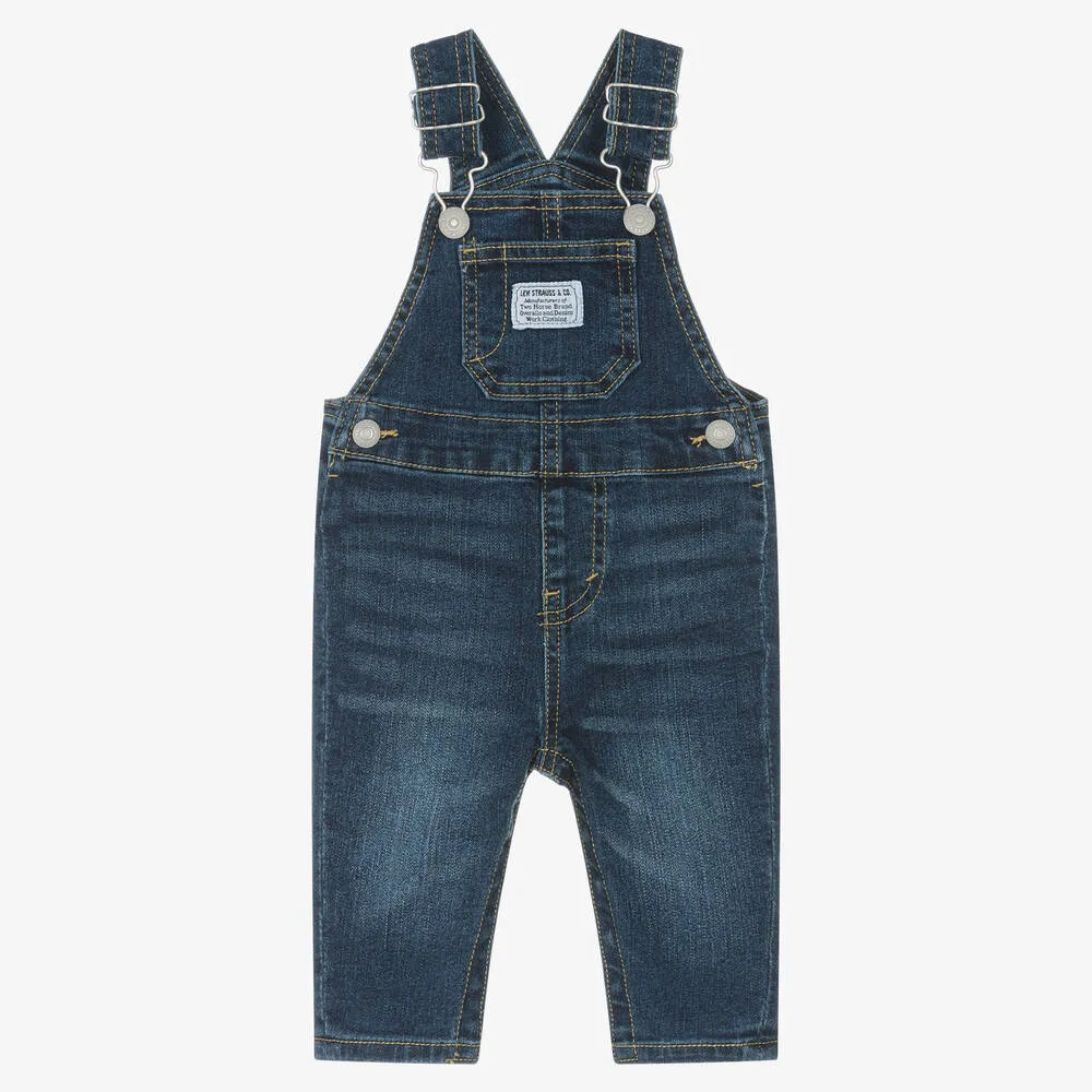 Baby Boys Blue Denim Dungarees