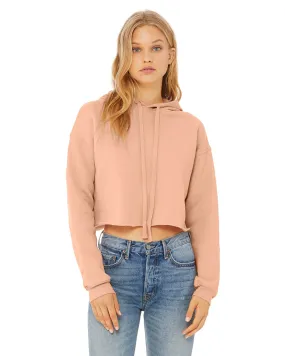 Bella + Canvas Ladies Cropped Fleece Hoodie B7502 Peach