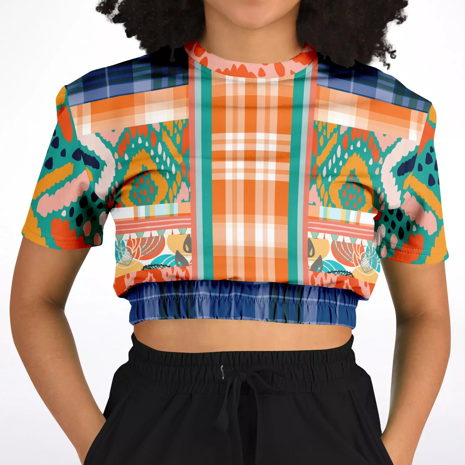 Billie Jean Short Sleeve Cropped Eco-Poly Sweater