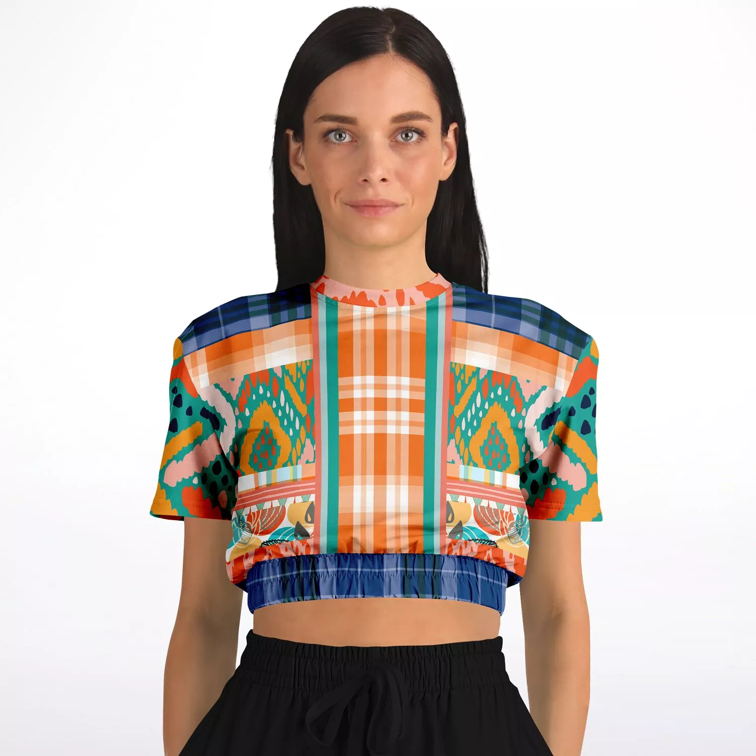 Billie Jean Short Sleeve Cropped Eco-Poly Sweater