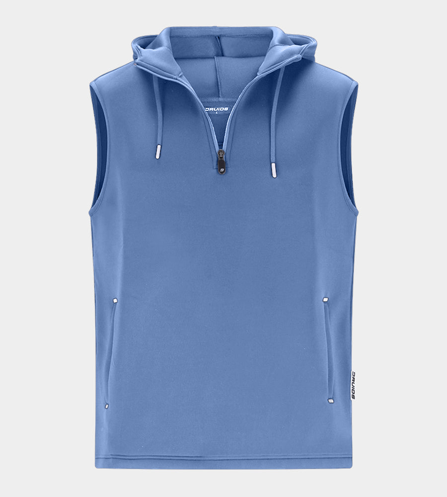 BLAZE SLEEVELESS HOODIE - BLUE