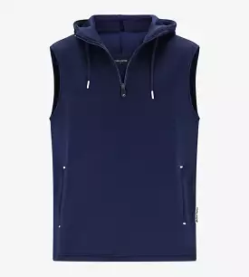 BLAZE SLEEVELESS HOODIE - NAVY