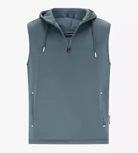 BLAZE SLEEVELESS HOODIE - SAGE