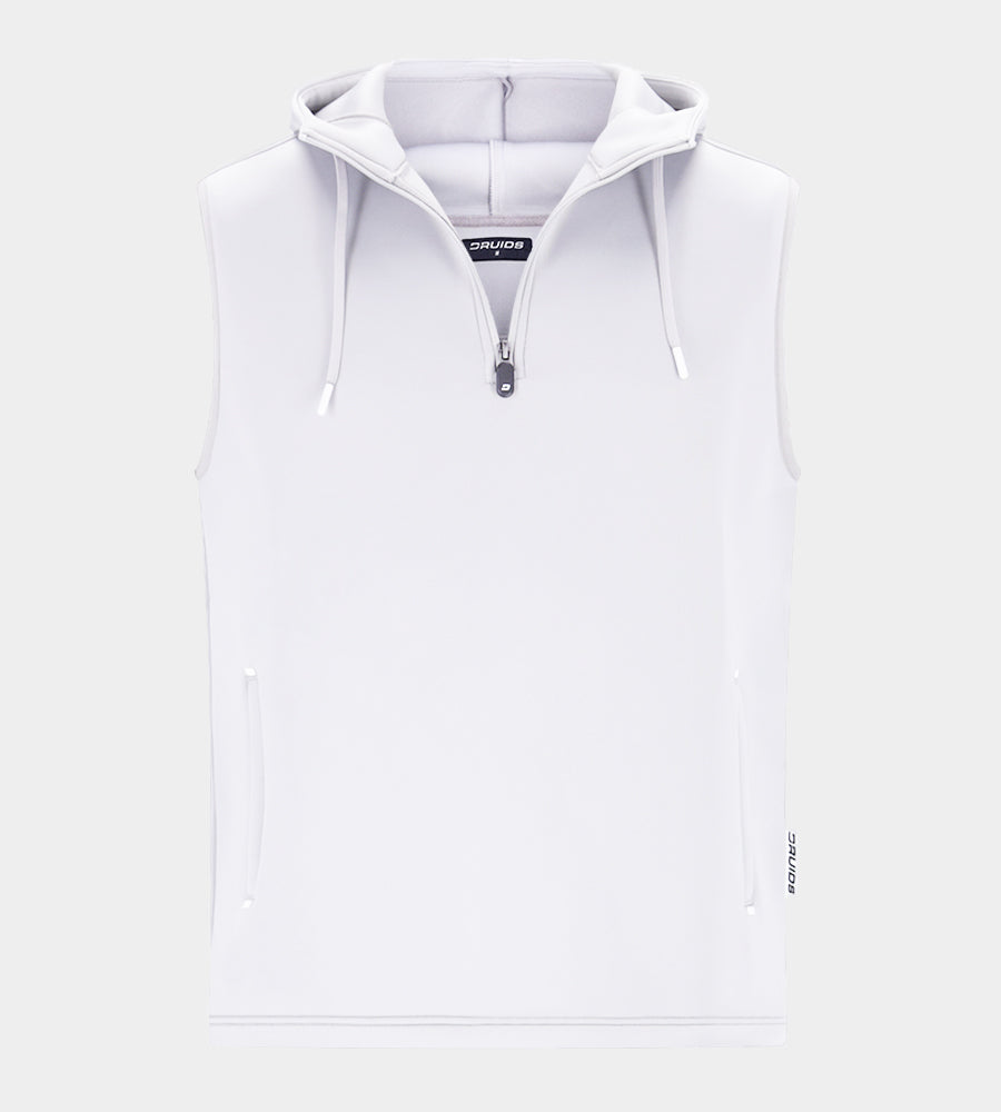 BLAZE SLEEVELESS HOODIE - WHITE