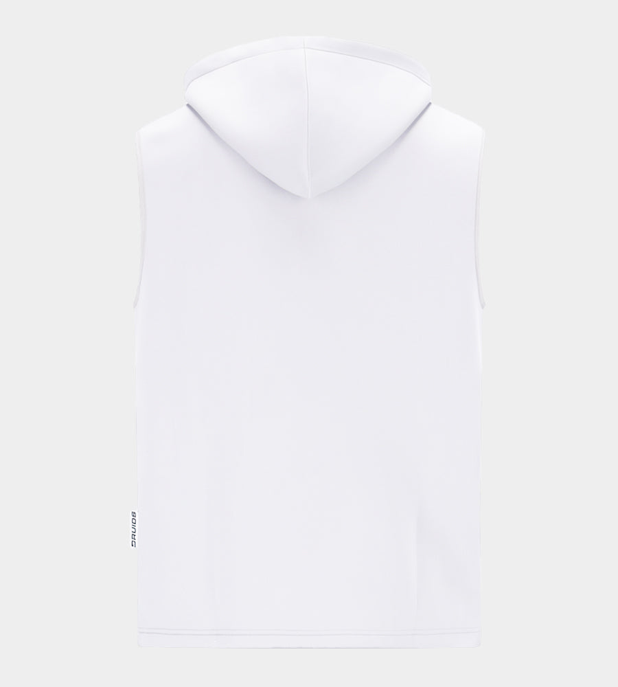 BLAZE SLEEVELESS HOODIE - WHITE