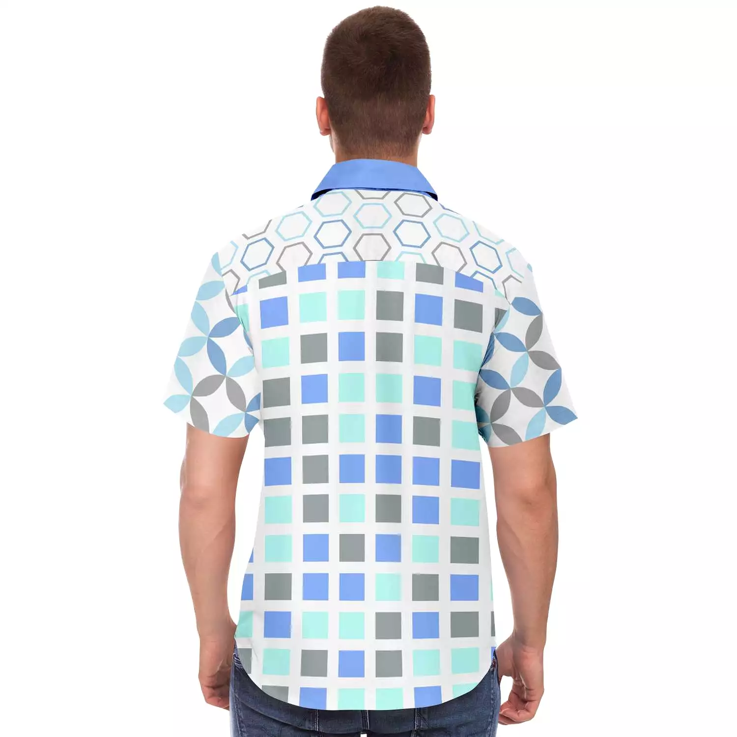 Blue Skies Ahead Short Sleeve Button Down Shirt