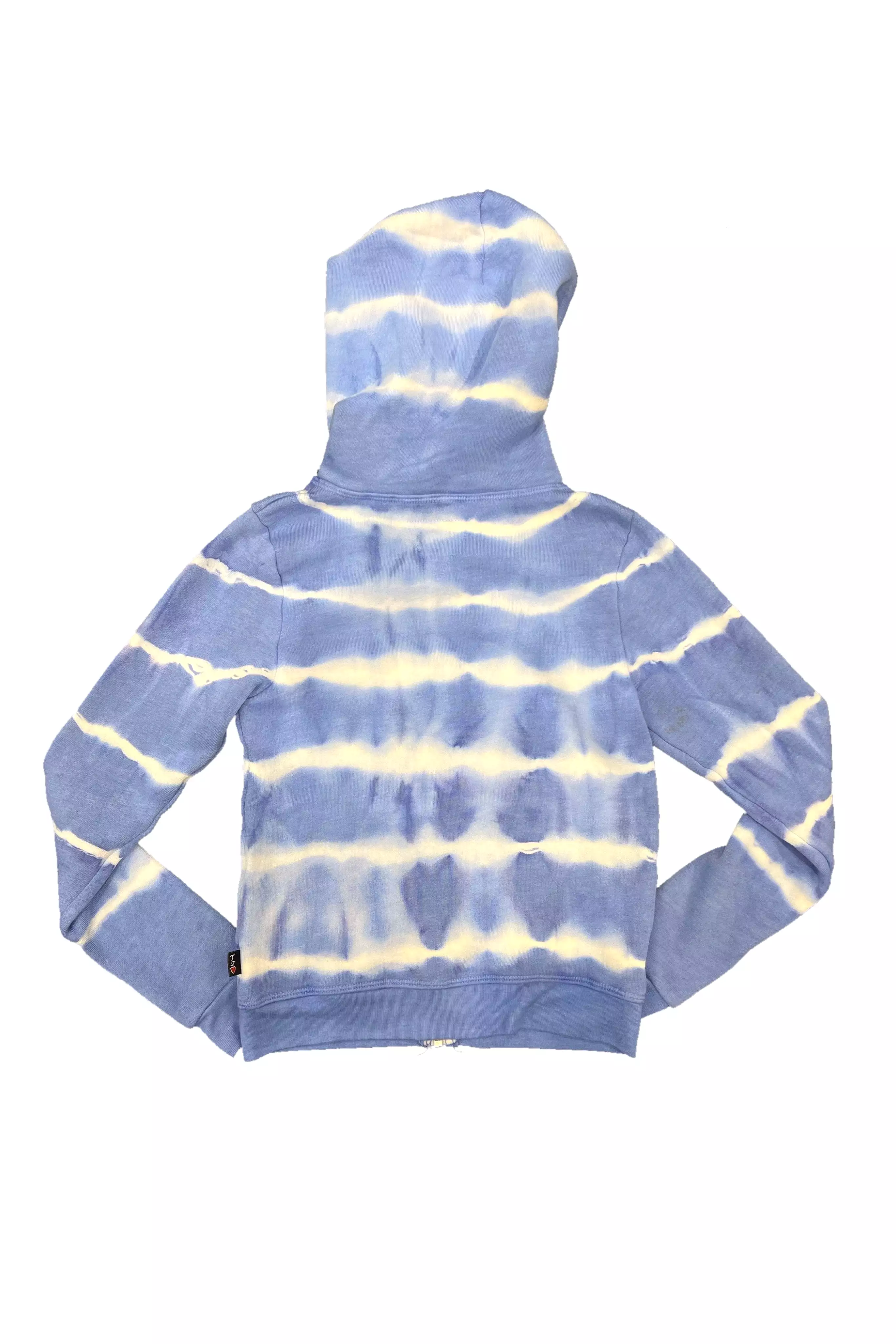 Blue Tie Dye Zip Hoodie