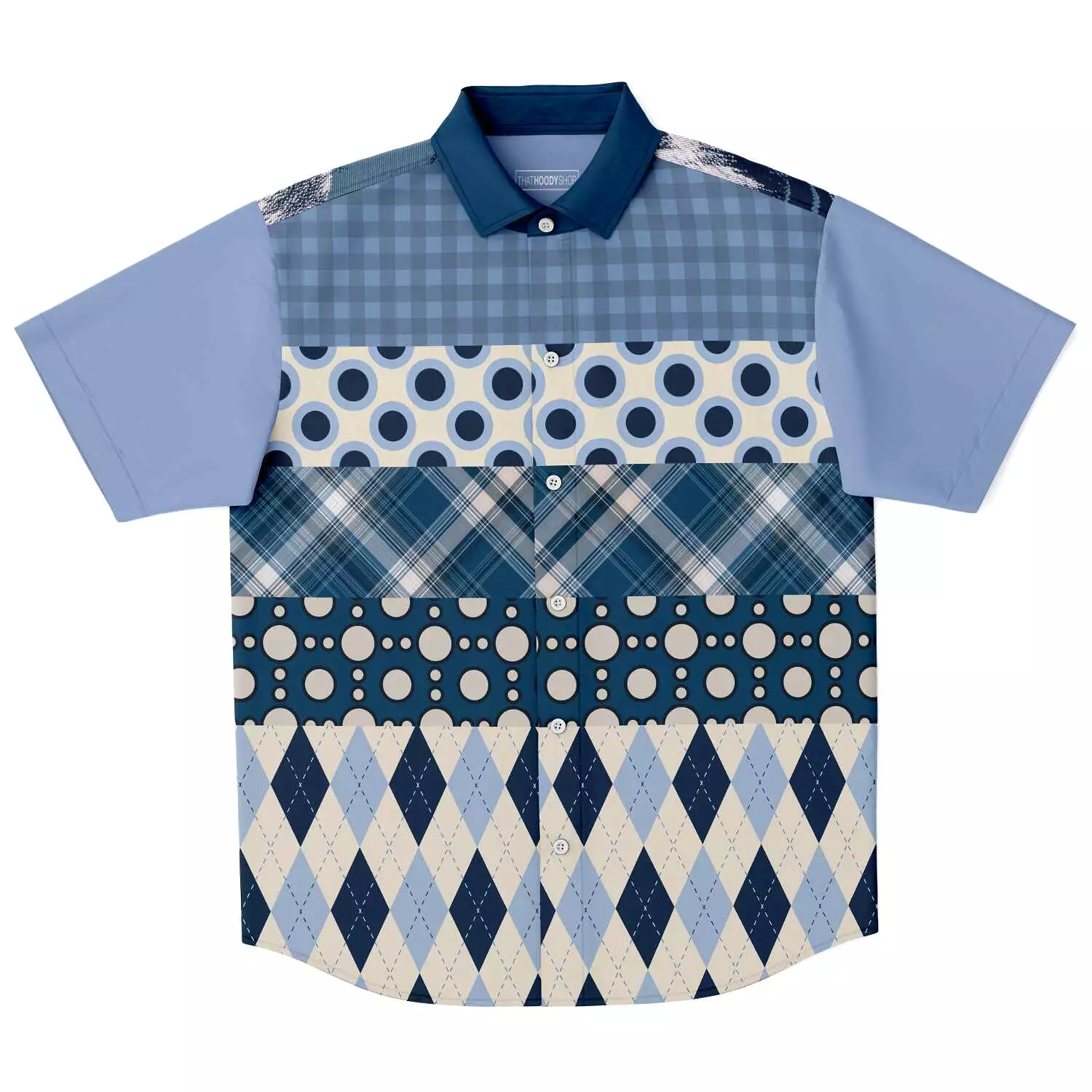 Blueberry Hill Button Short Sleeve Down Shirt