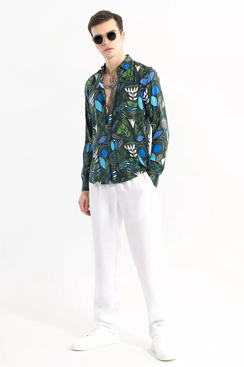 botanical bliss green shirt