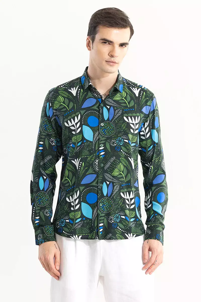 botanical bliss green shirt