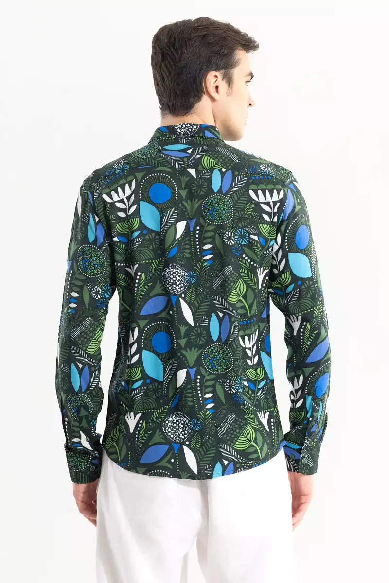 botanical bliss green shirt