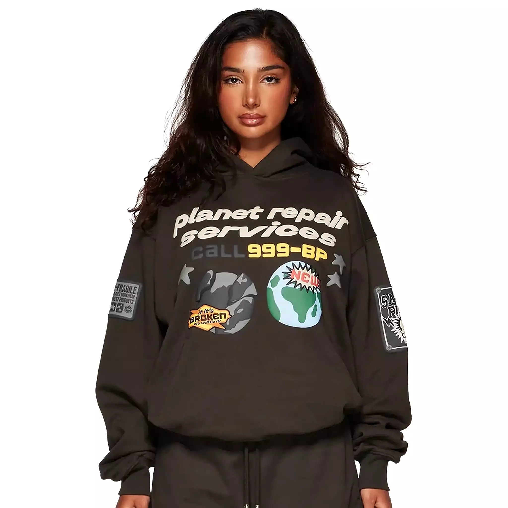 Broken Planet Repair Services Soot Black Hoodie