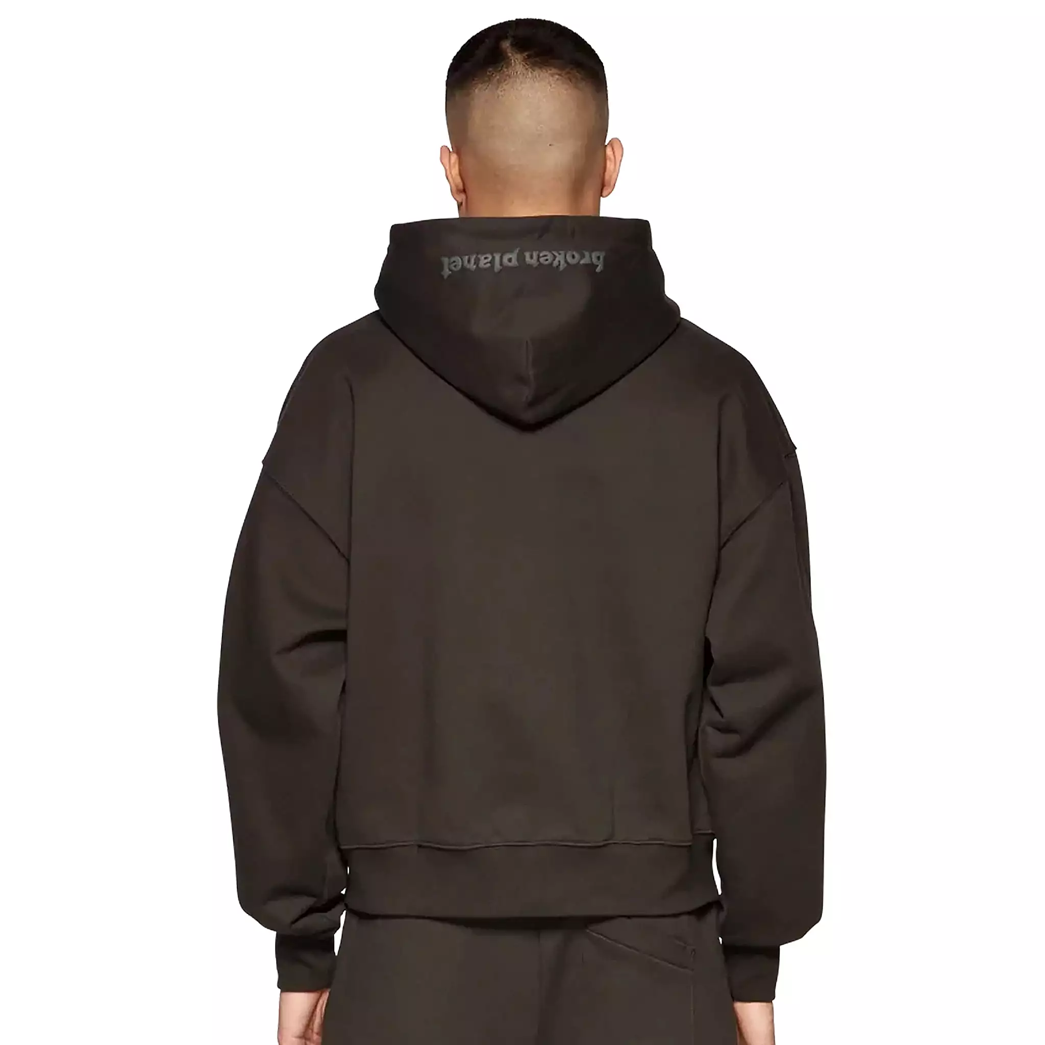 Broken Planet Zip-Up Soot Black Hoodie