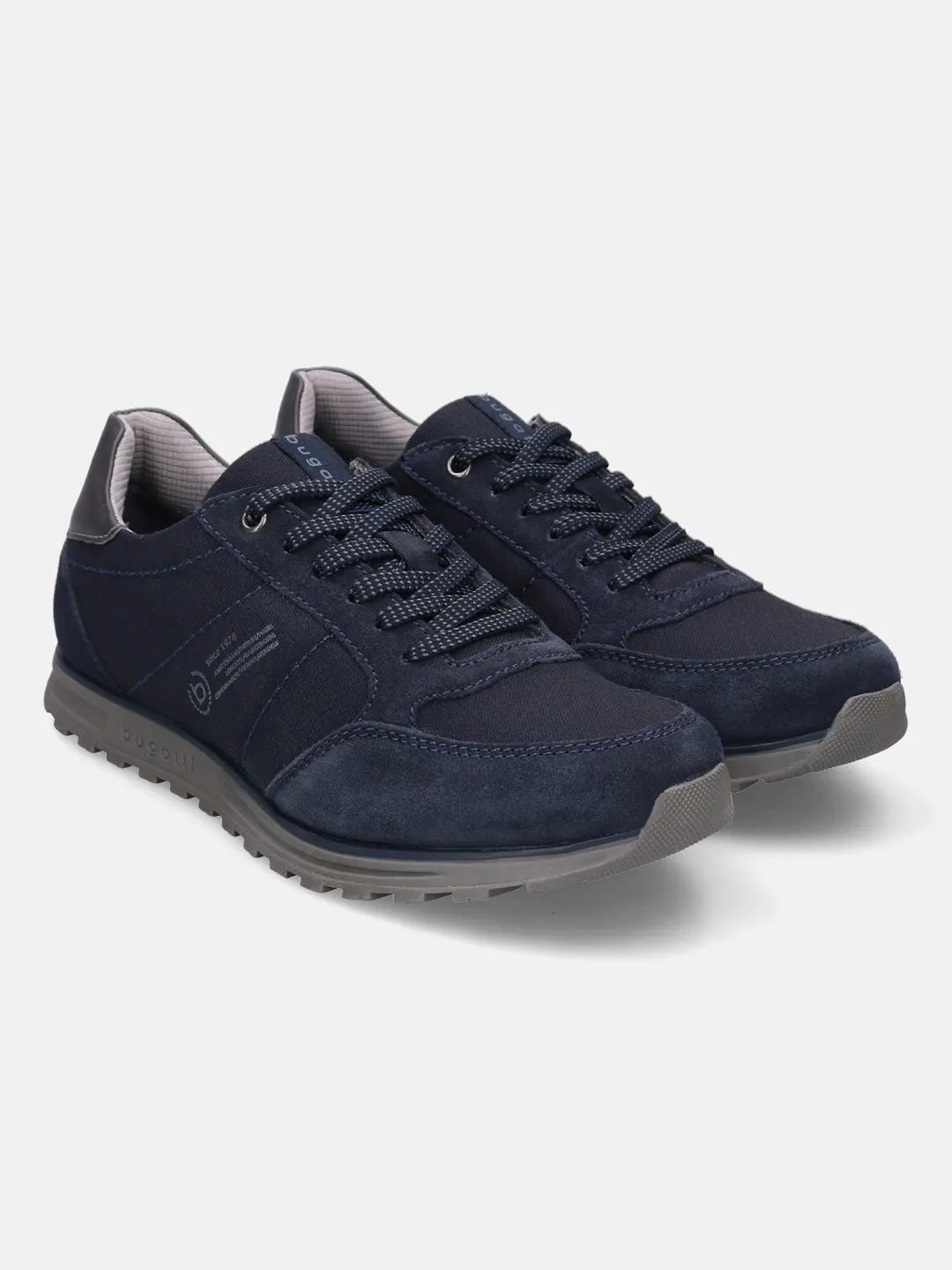 bugatti Dark Blue Suede Sneakers