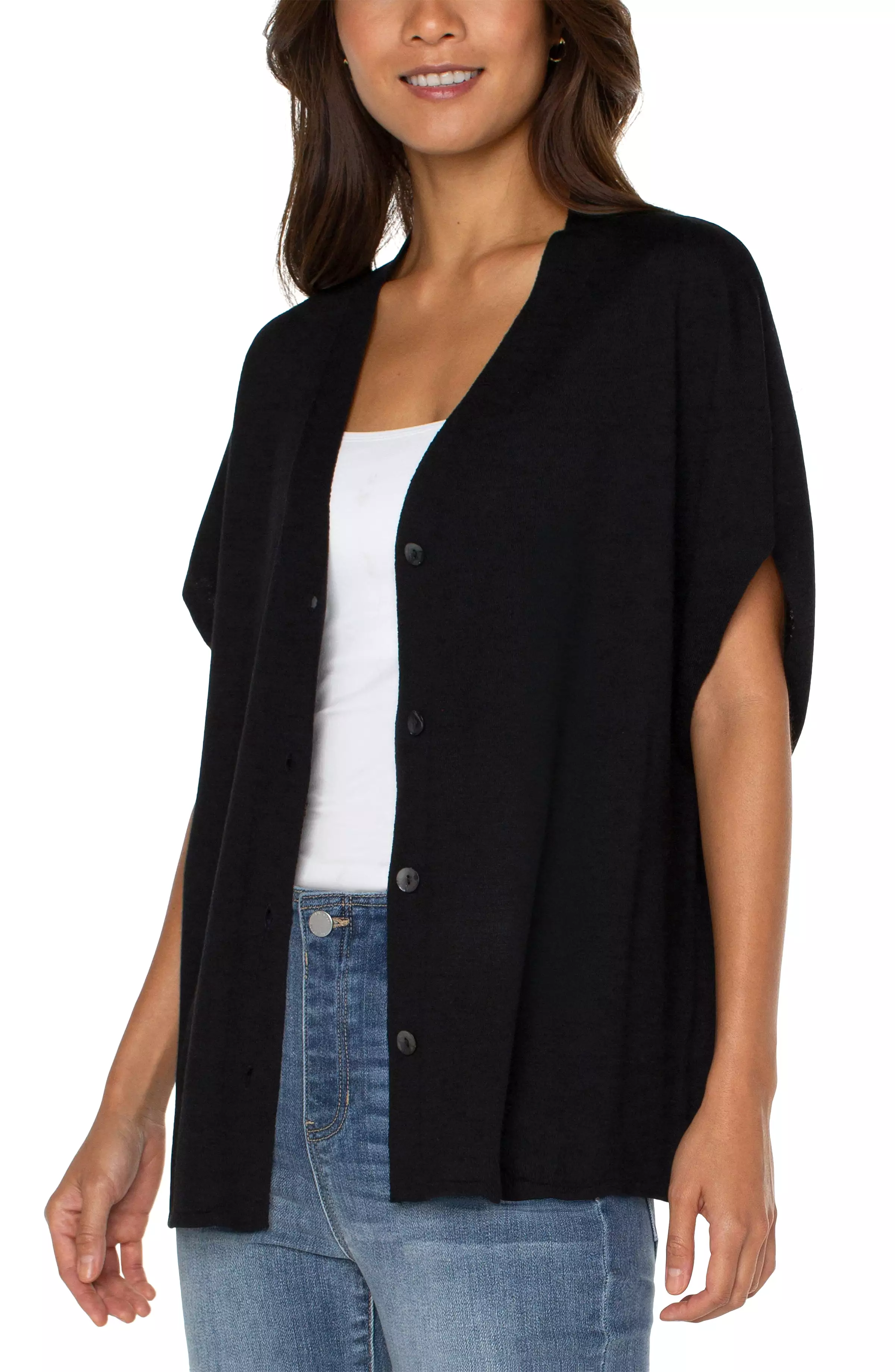 Button Front Dolman Cardigan Sweater-Liverpool