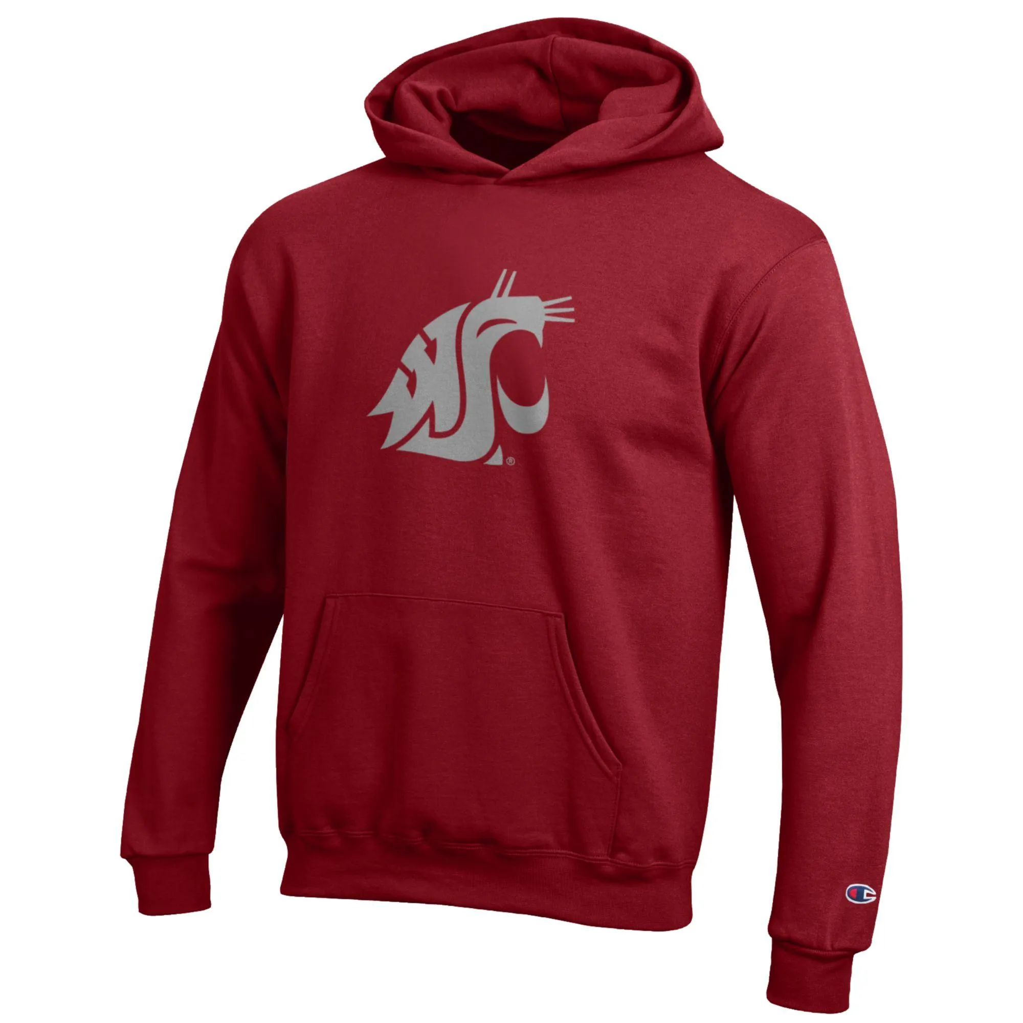 Champion Washington State Cougars Youth Crimson Eco Powerblend Pullover Hoodie