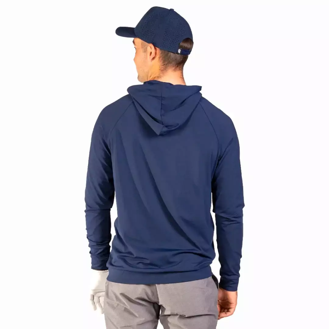 Clubhouse Script Hoodie in Navy Blue