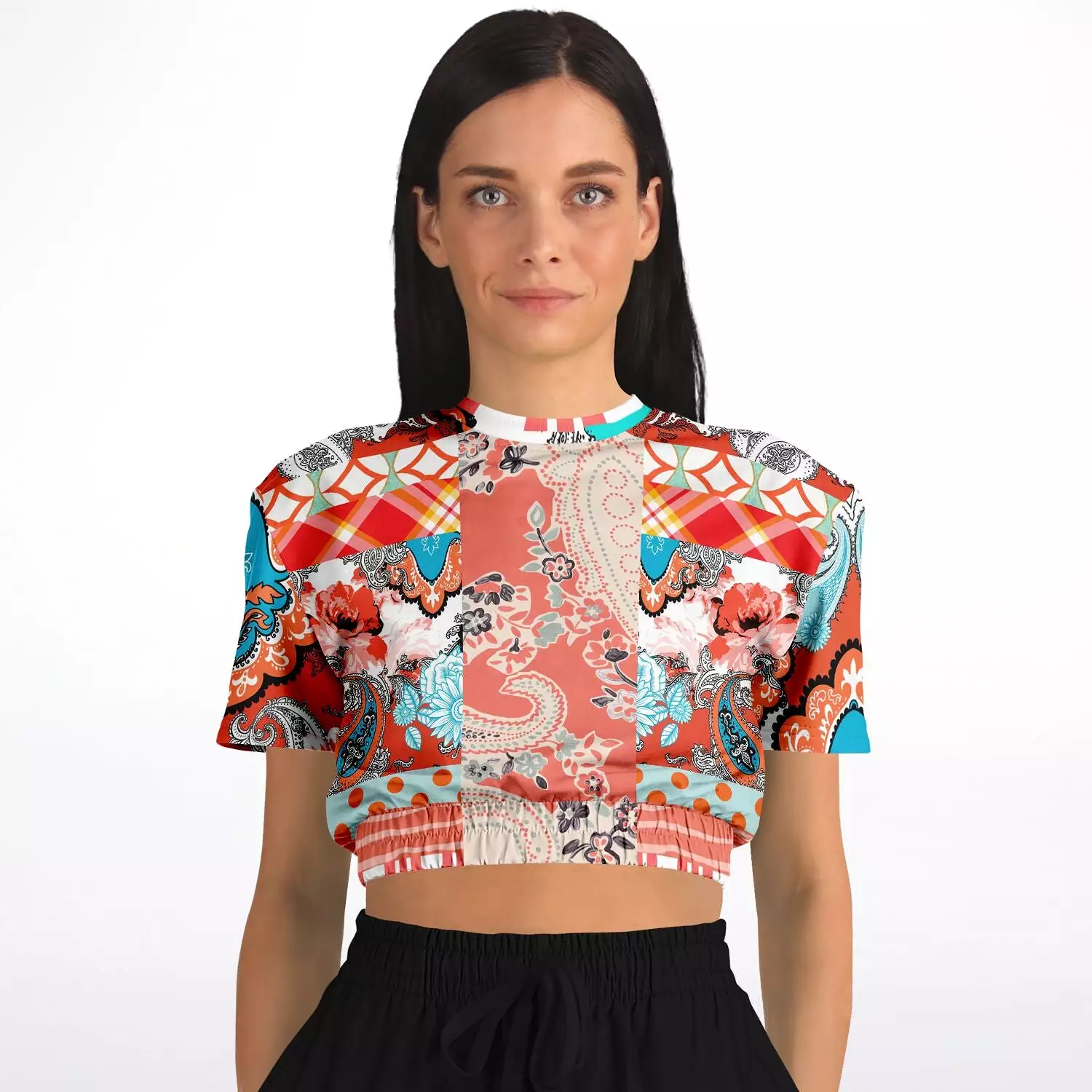 Coral Springs Short Sleeve Cropped Eco-Poly Sweater