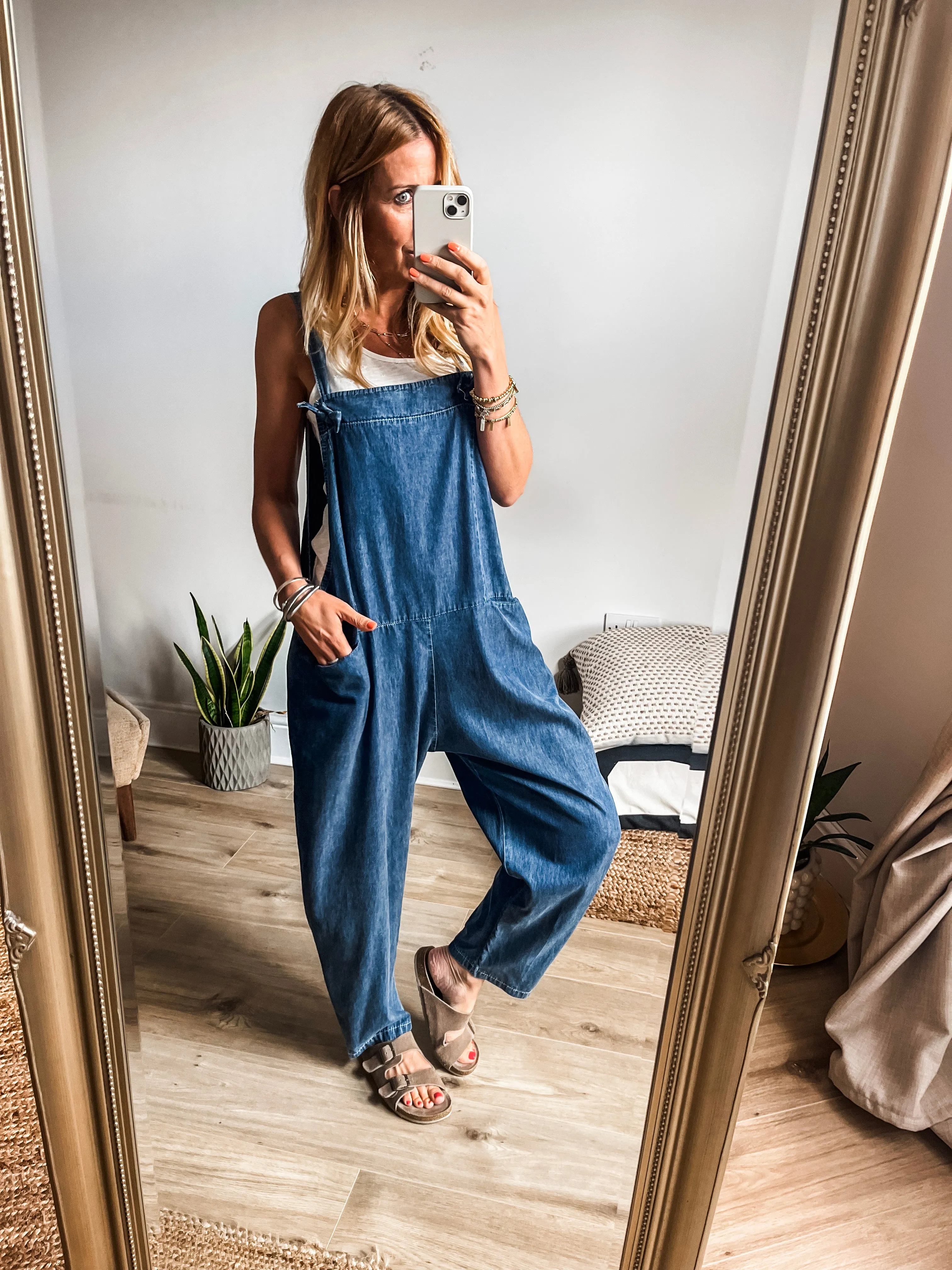 Cotton Denim Dungarees