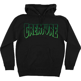 Creature Logo Outline Pullover Hoodie Black