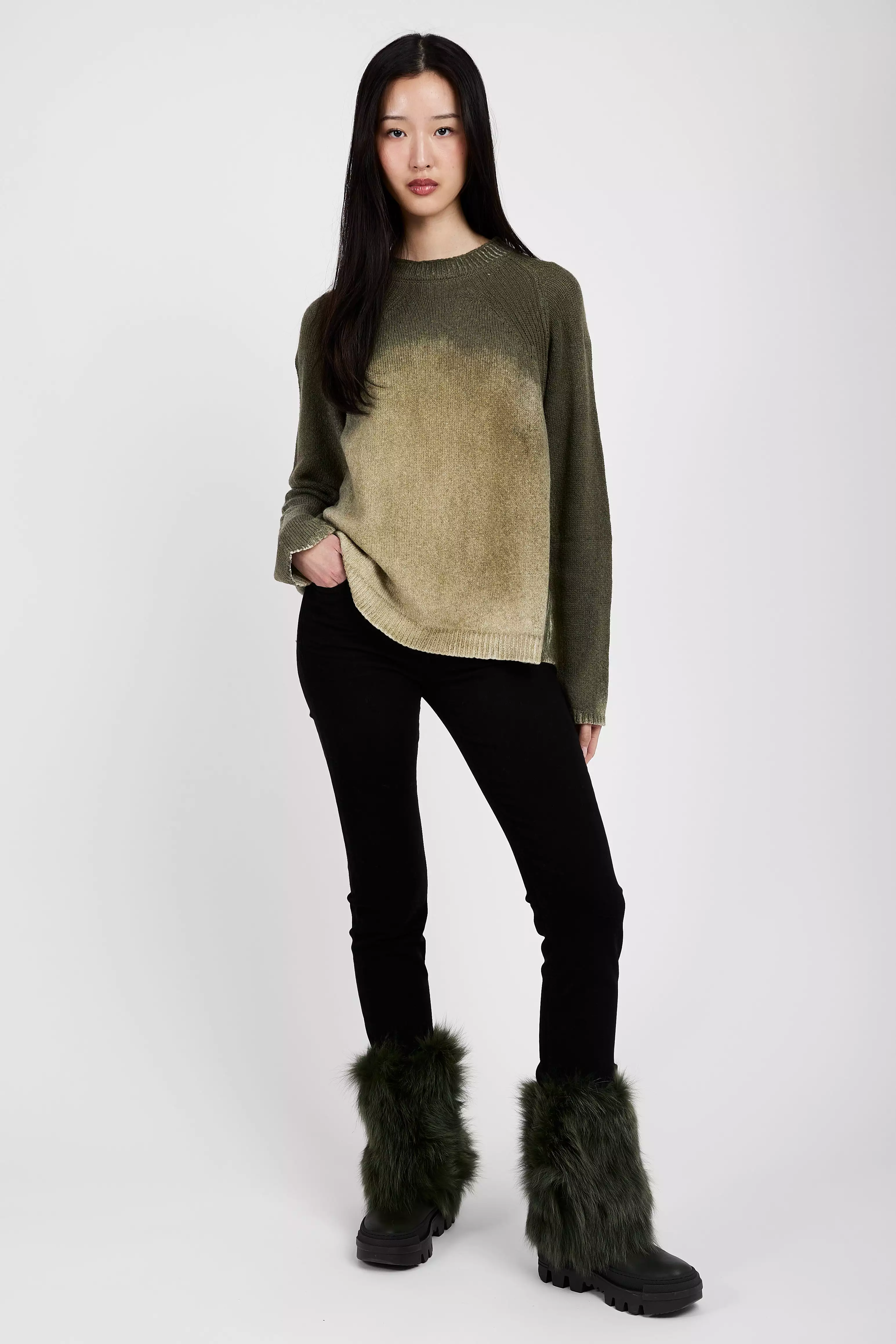 Crewneck Sweater in Forest