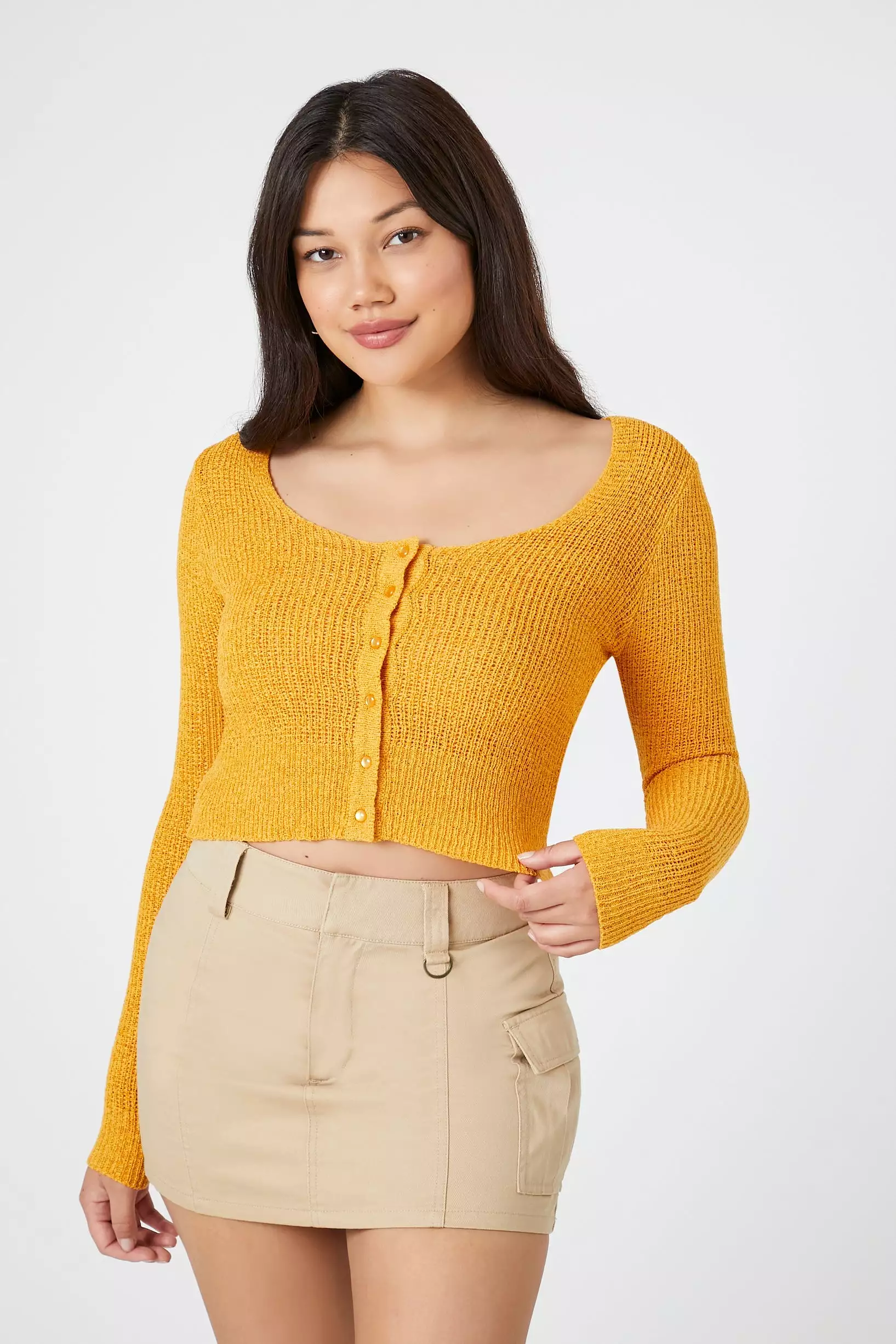 Cropped Cardigan Sweater