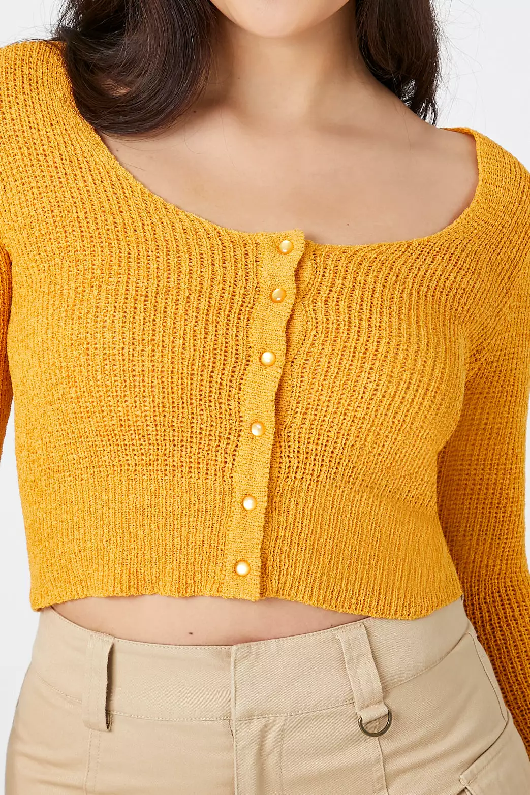 Cropped Cardigan Sweater