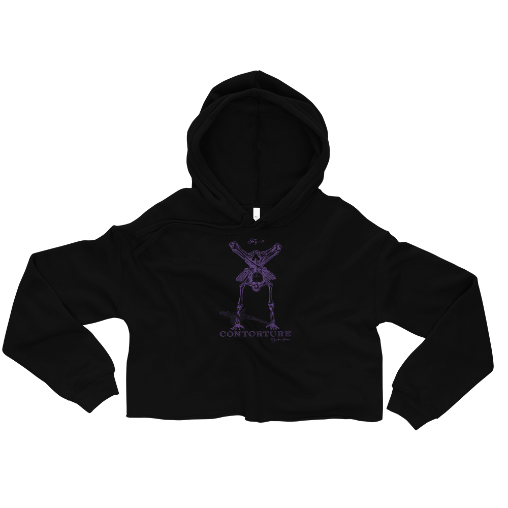 Cropped CONTORTURE Hoodie: Black Sabbath Purple