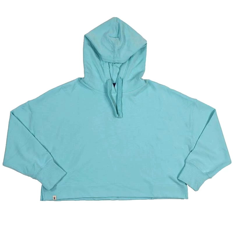 Cropped Hoodie in Sea