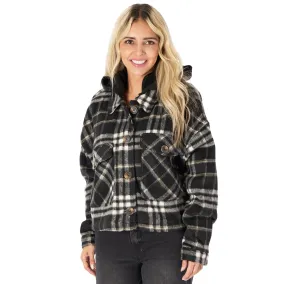 Cropped Plaid Hoodie