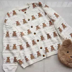 CUTE BEAR KNIT CARDIGAN SWEATER BY21060