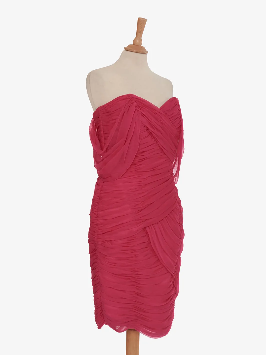 David Fielden Fuchsia Draped Dress