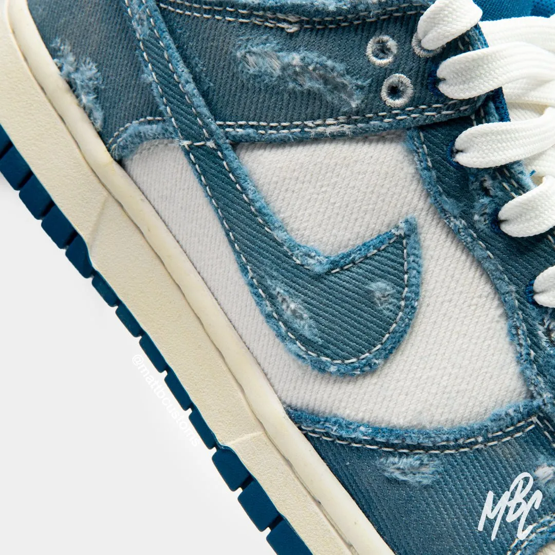 Distressed Denim - Dunk Low Custom