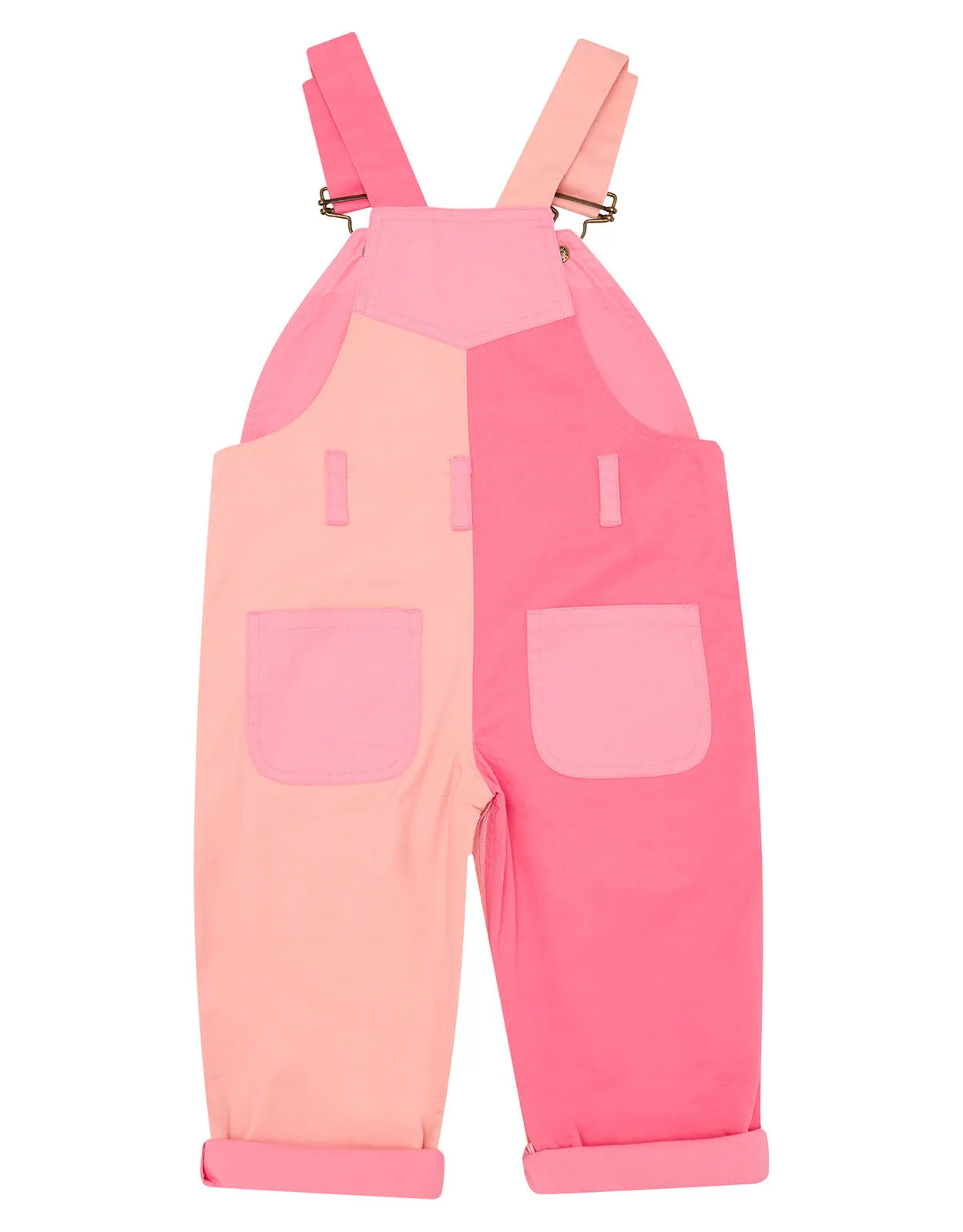 Dotty Dungarees Colour Block Dungarees Pink