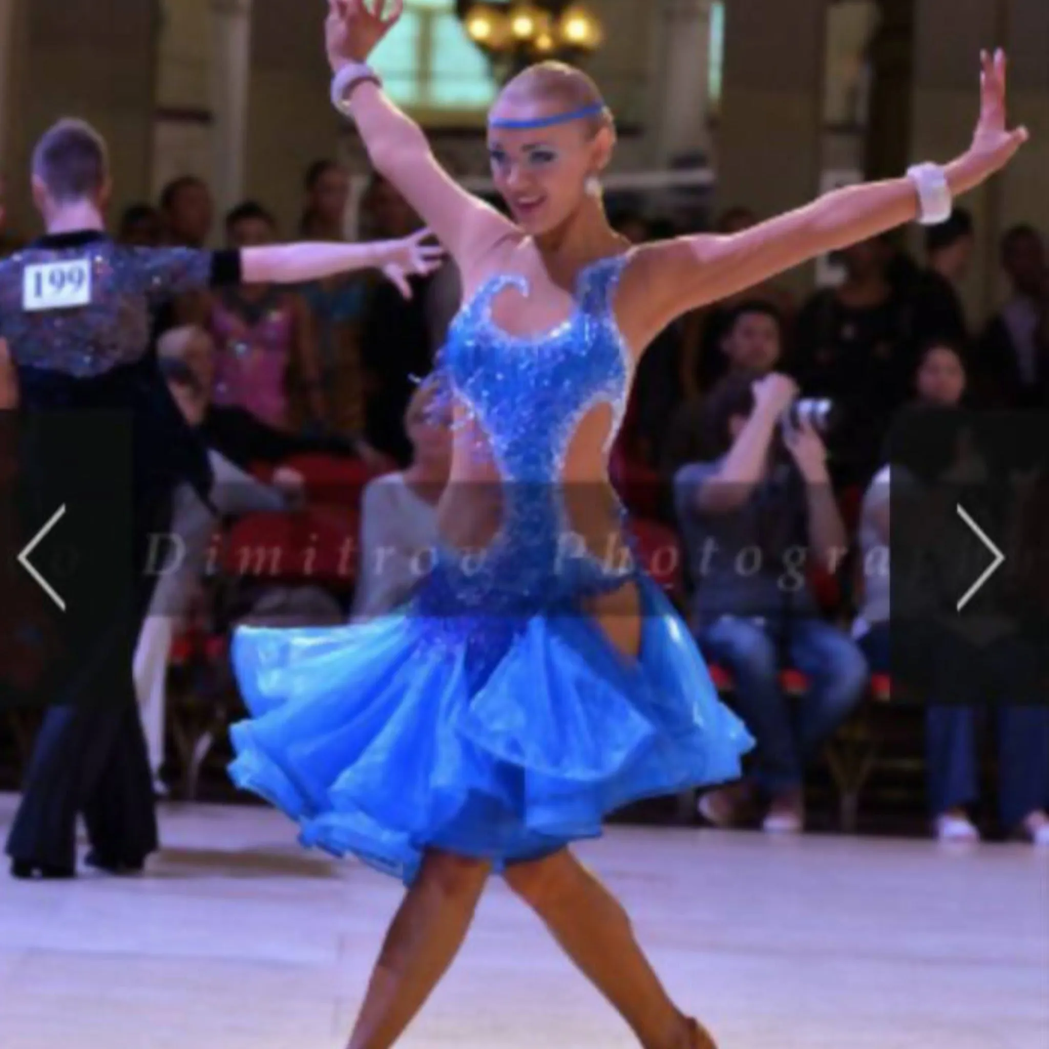 Electric Blue Latin Dress