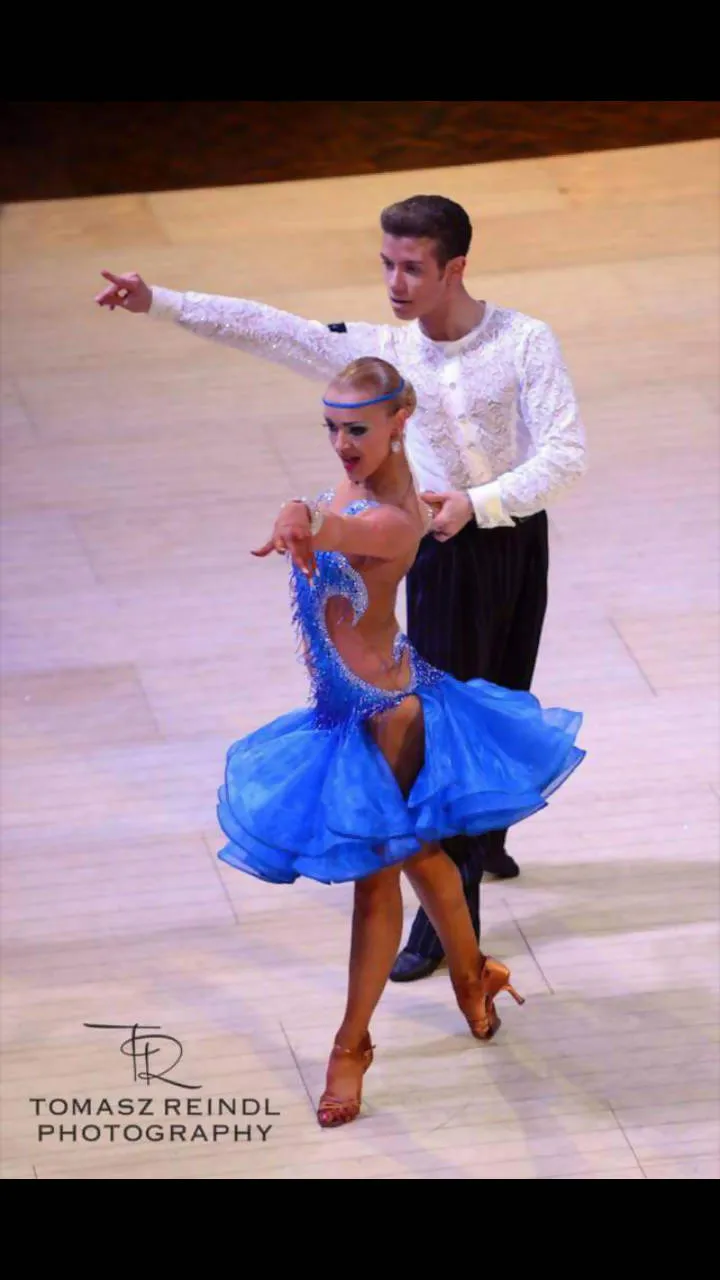 Electric Blue Latin Dress